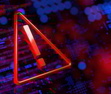 digital caution sign