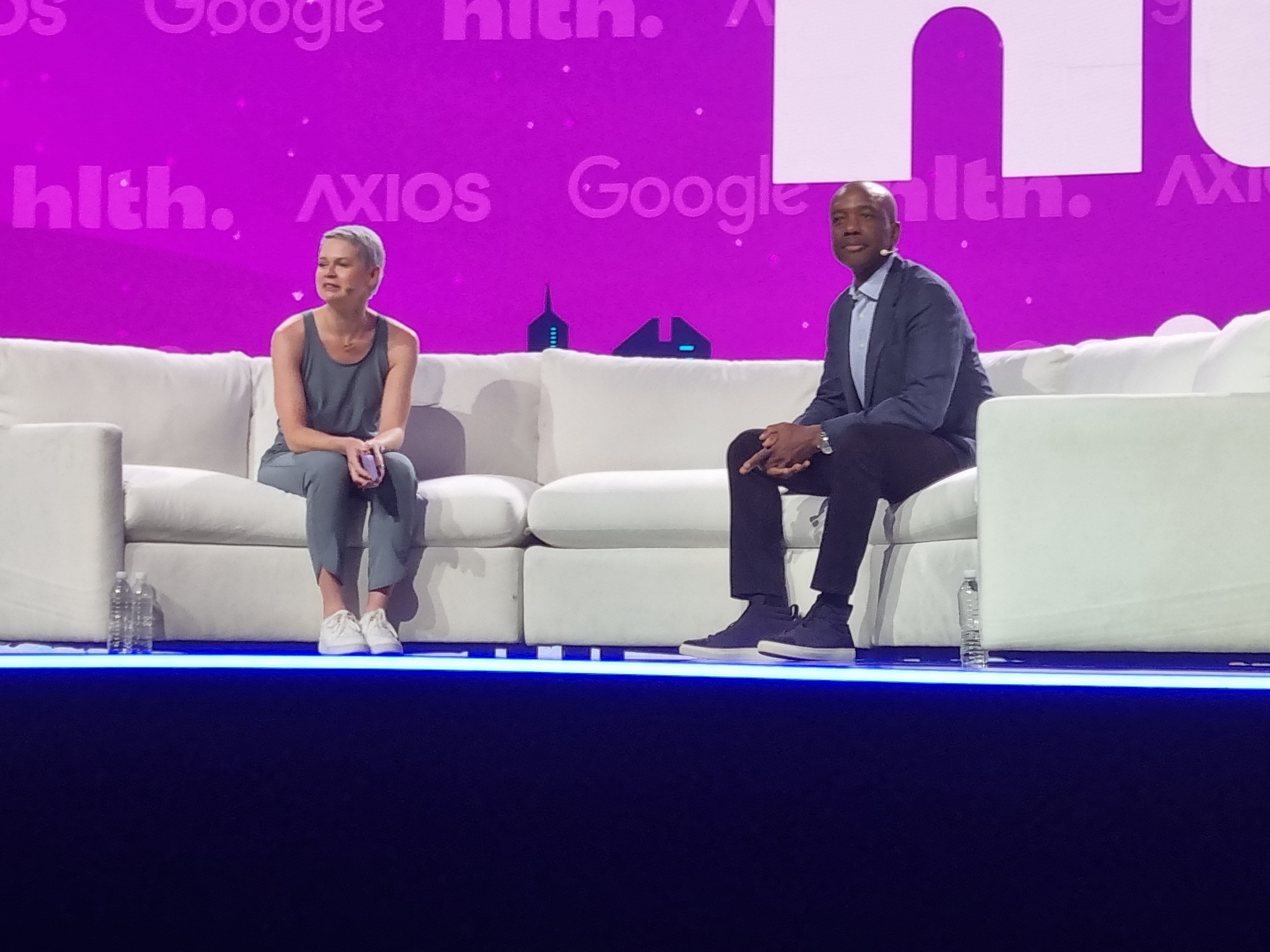 James Manyika of Google, interviewed by Axios journalist Erin Brodwin
