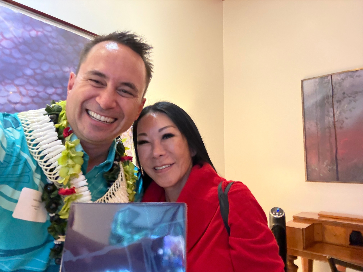 Hoala Greevy with friend, Paubox customer, and ardent supporter of our scholarship, Daryle Ann Ho (Co-founder, Malama Ola Health)