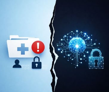 ai icons with healthcare HIPAA icons