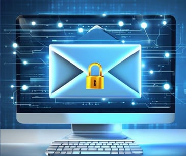 email icon with security lock