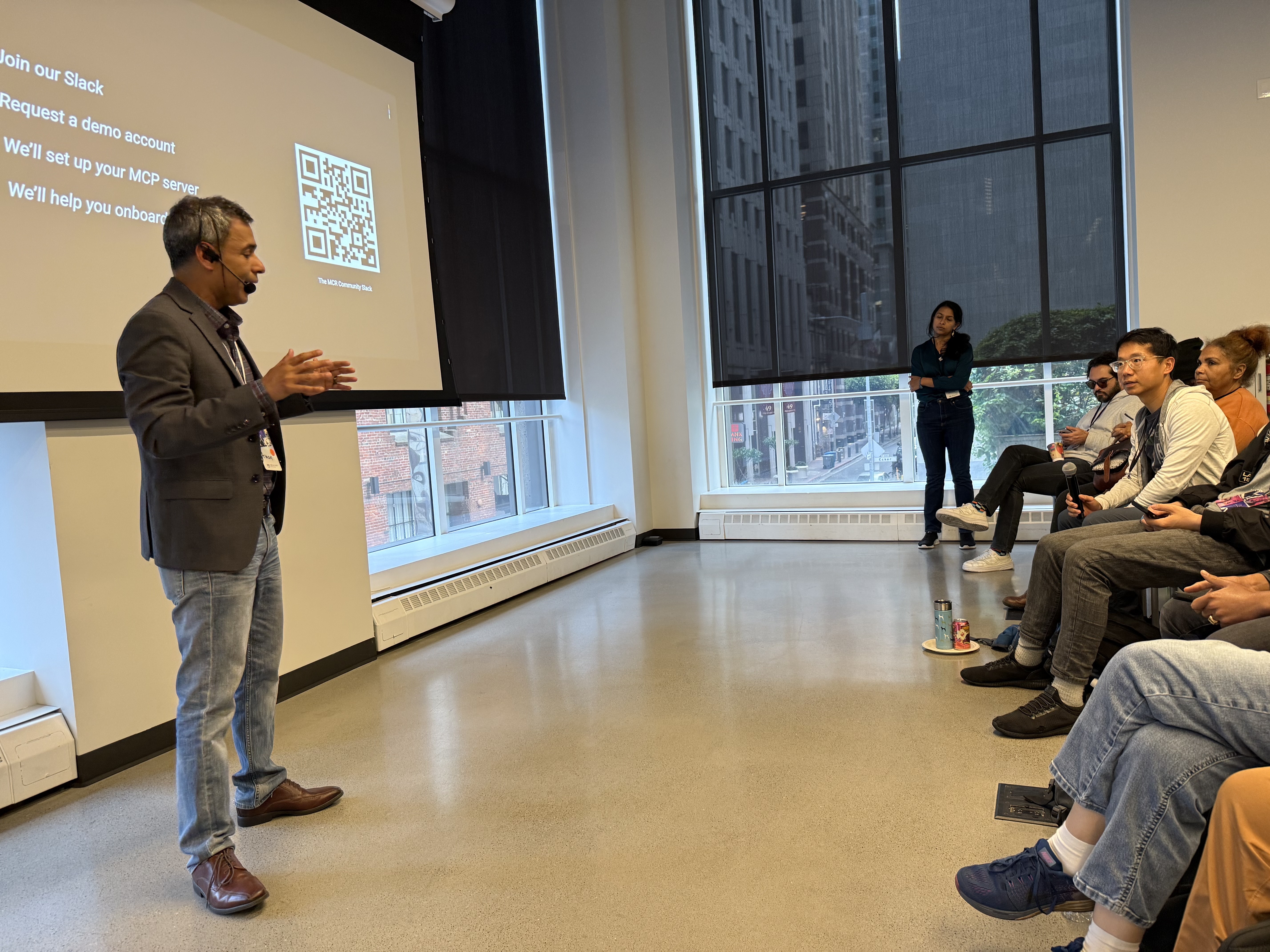 Aman Singla addressing questions from the audience | Aman Singla - context is all you need (AI meetup in SF)