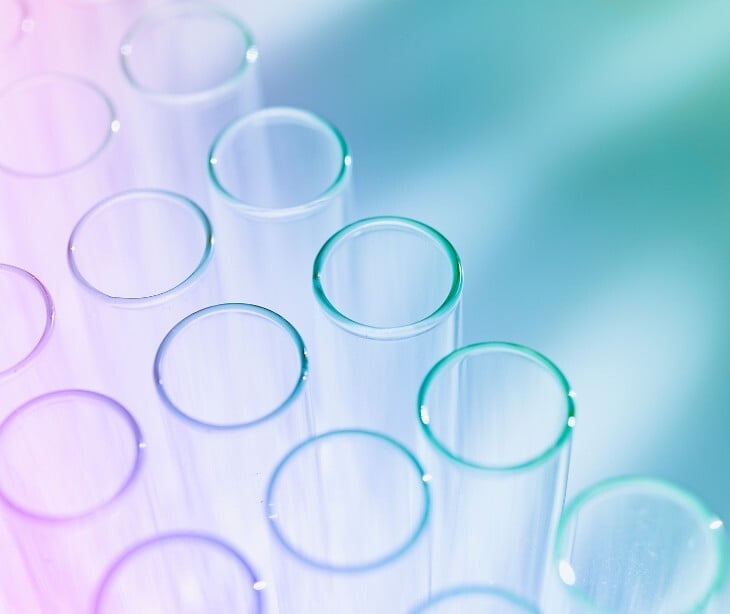 Image of test tubes in a lab. 