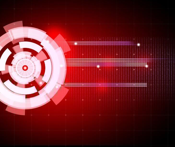 red digital circle