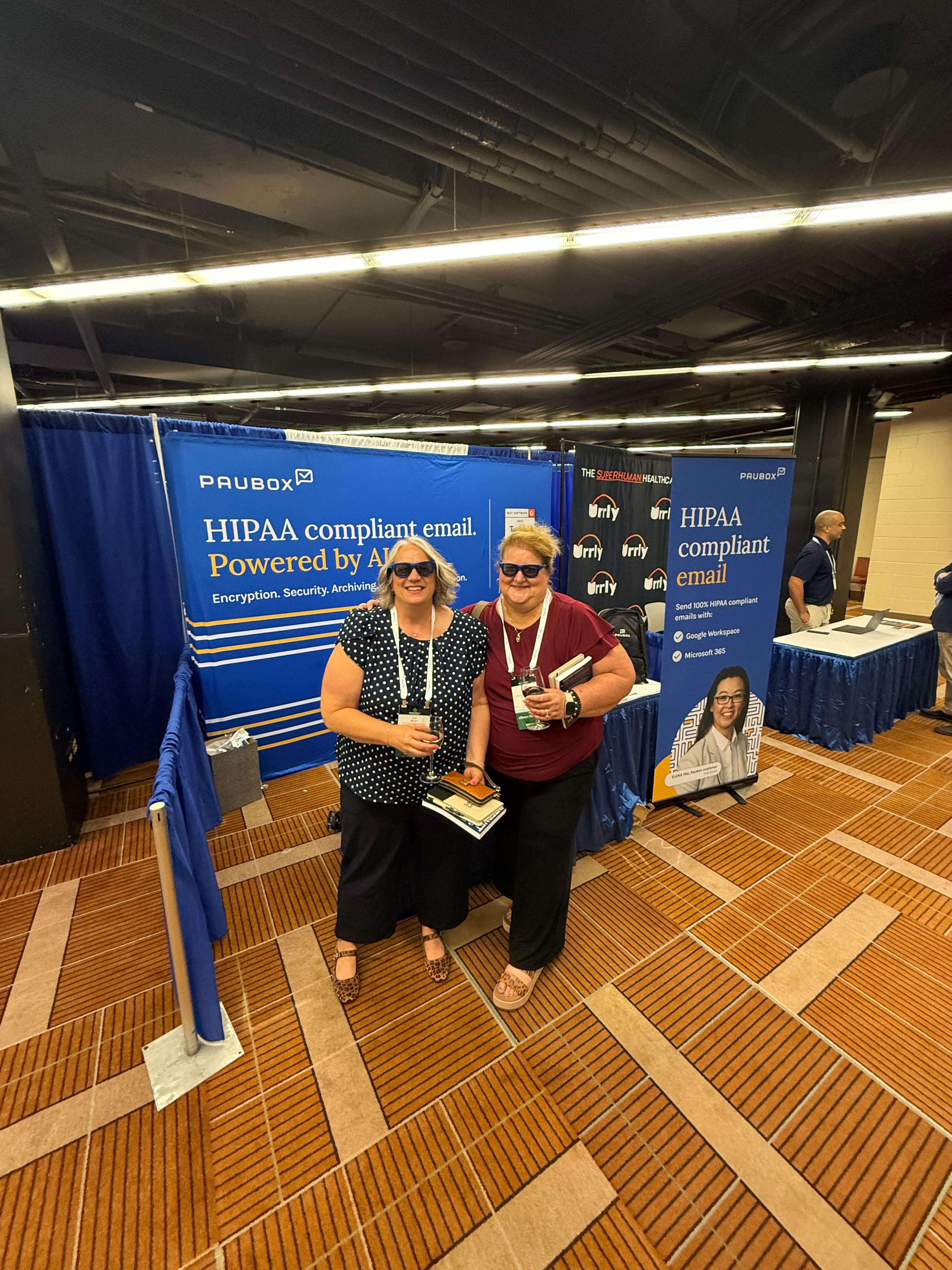 Attendees at the Paubox booth