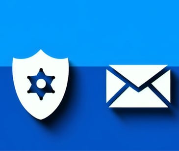 law enforcement badge and email icon