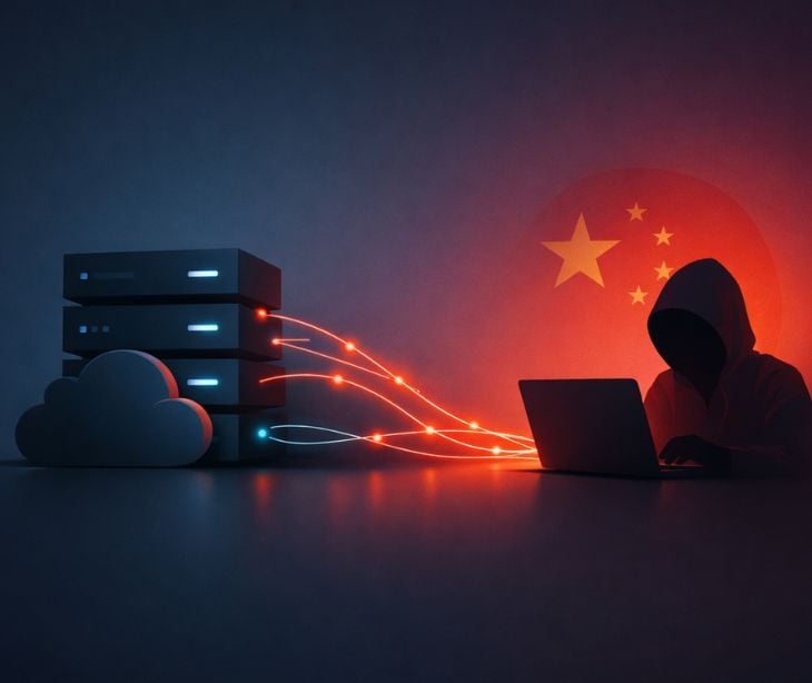 china hacker with server