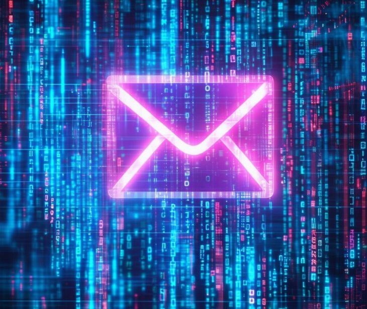 glowing email icon