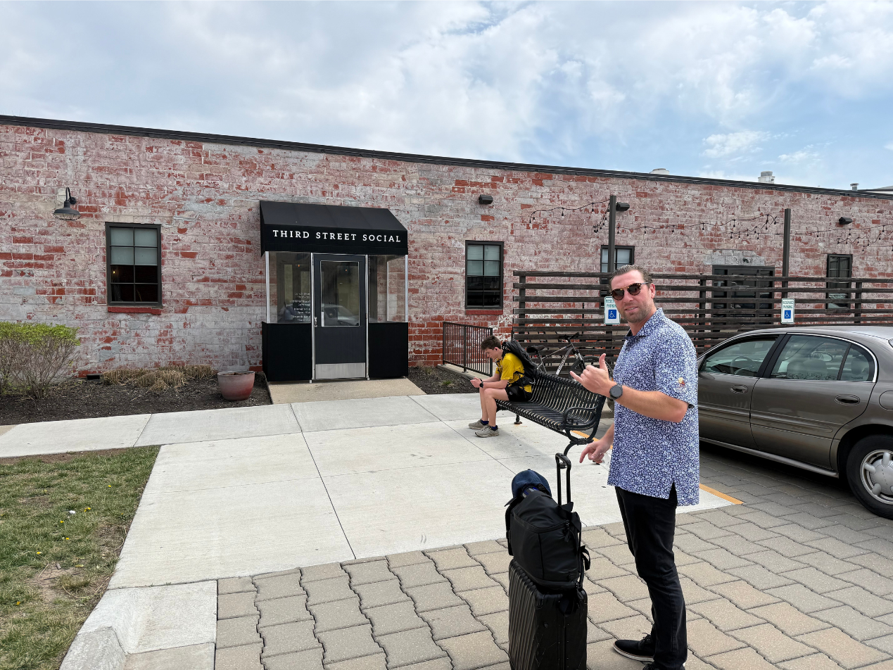 We got to Third Street Social early, Bob Bowes was already there to greet us | Customer lunch at Third Street Social in Kansas City
