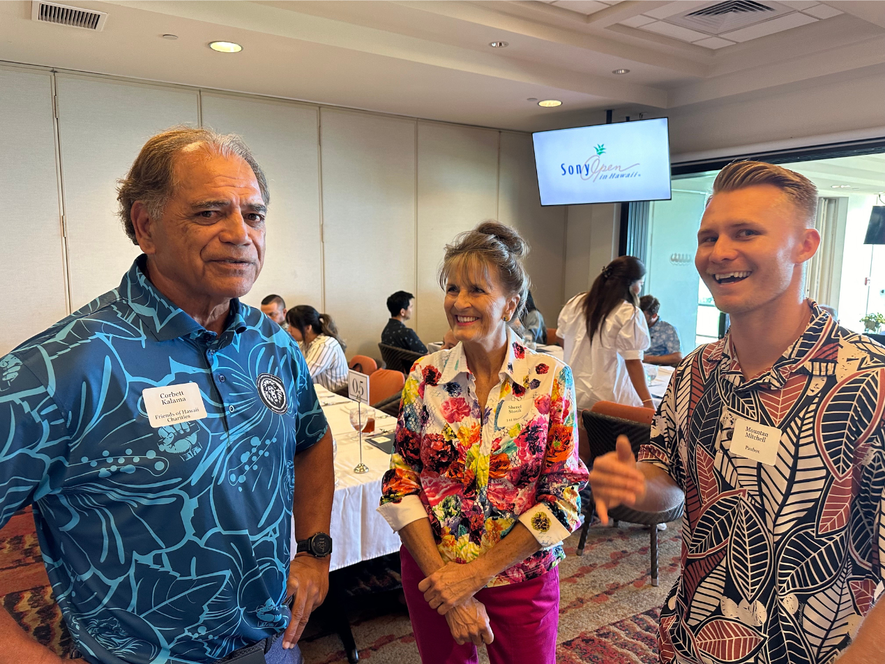 Corbett Kalama, Sherel Stosik, and Mountan Mitchell | The elevated hospitality chalet: Sony Open 2025 prep meeting