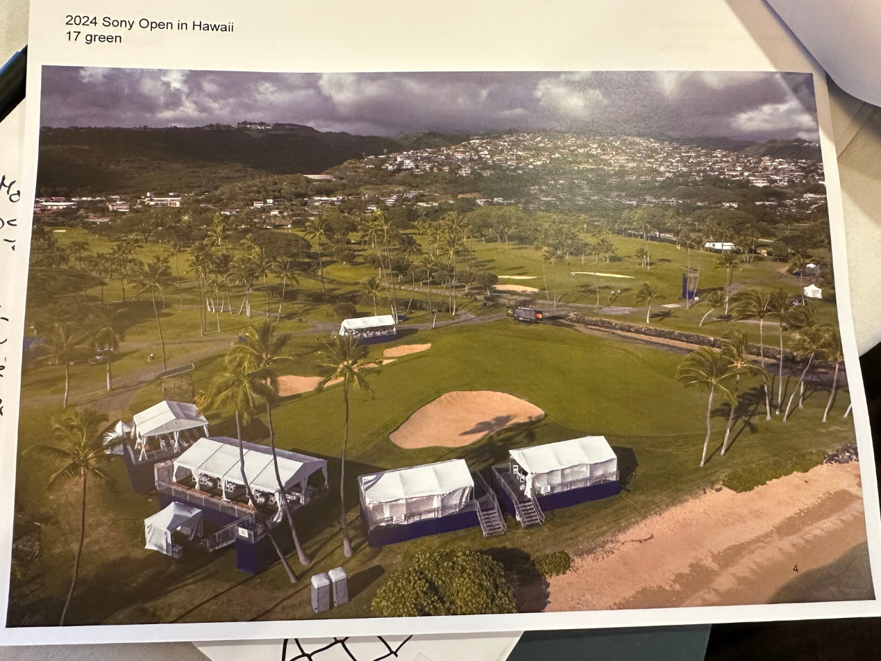 Paubox has an elevated hospitality chalet on the 17th hole at the 2025 Sony Open (January 6-12) | The elevated hospitality chalet: Sony Open 2025 prep meeting