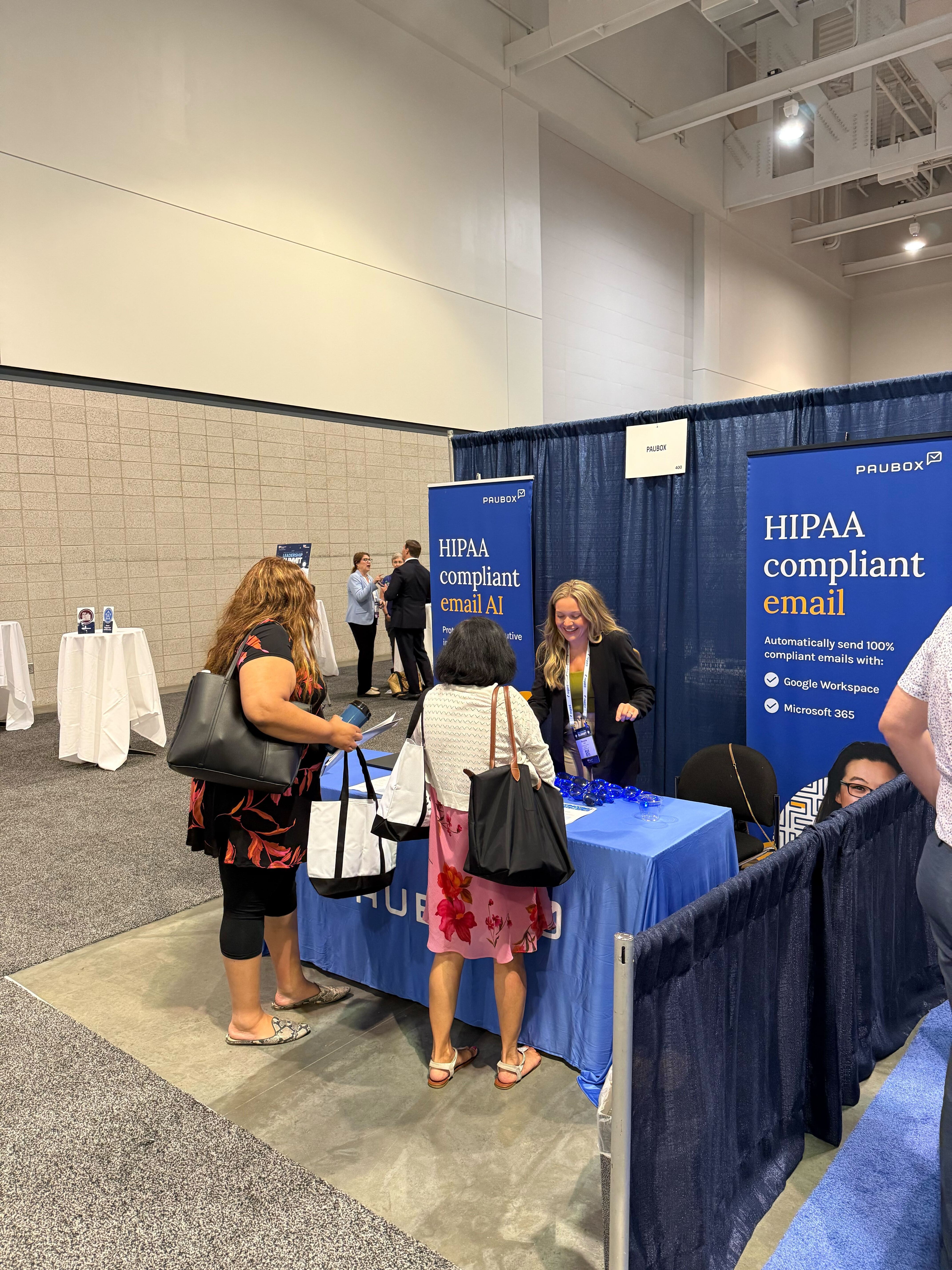 Paubox booth at AHA Leadership Summit