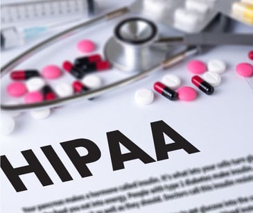 HIPAA paperwork and pills