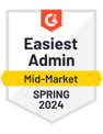 G2 Easiest Admin badge
