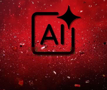 AI icon on red backgroiund