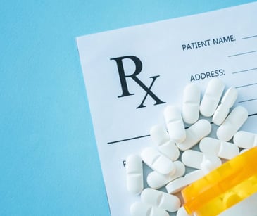 pills over prescription pad