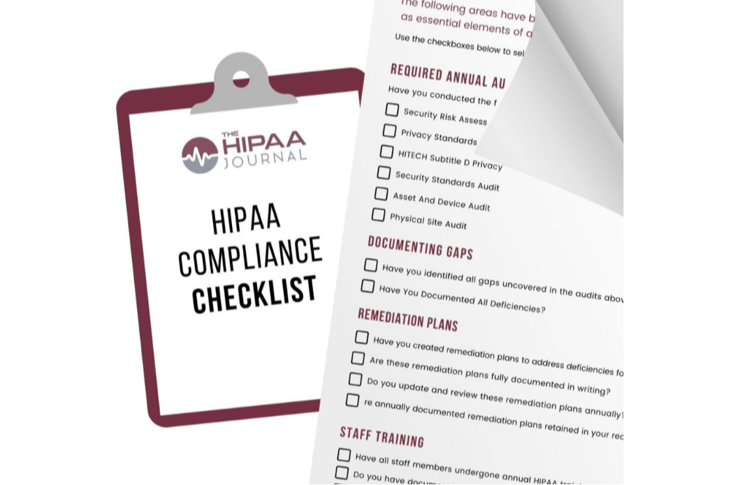 HIPAA compliance checklist image