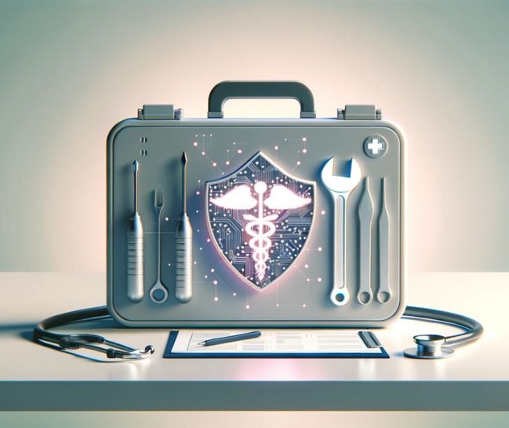 medical symbol with tools