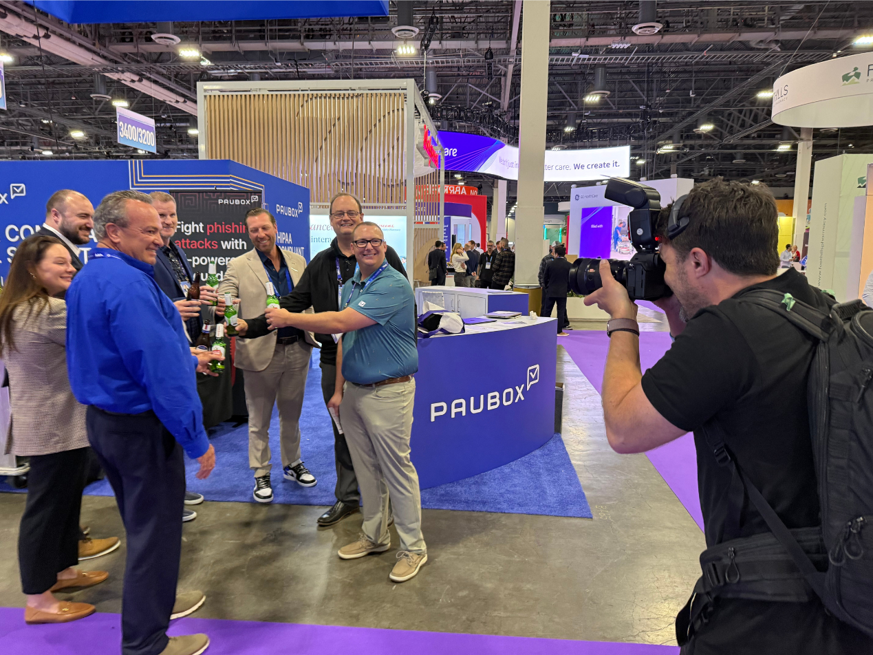 The HITRUST and 360 Advanced teams posing for the HLTH paparazzi | My Takeaways from Day Two of HLTH USA 2025