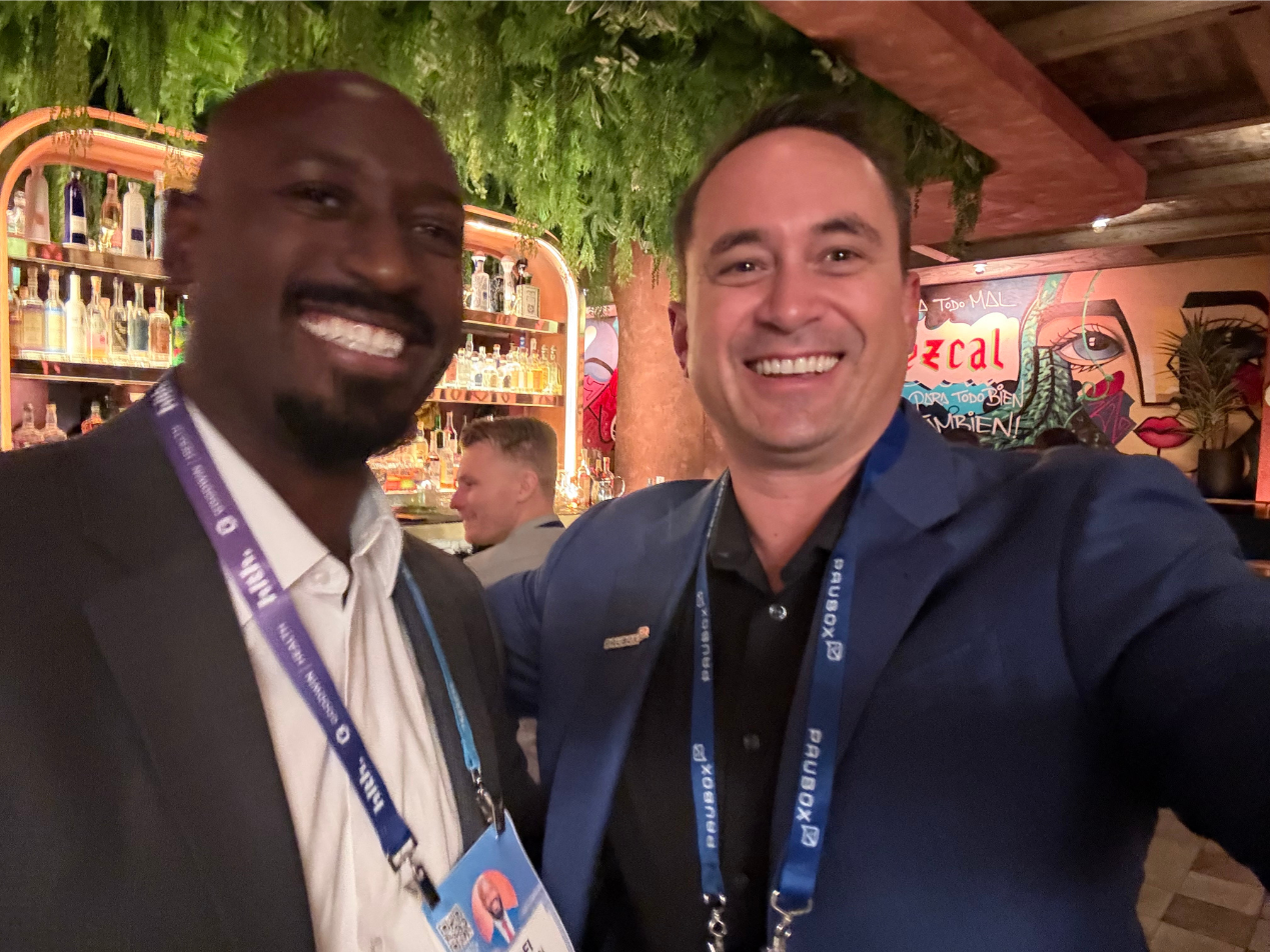 During lunch at Chica, we sat next to a happy Paubox customer, Dr. Kofi Agyeman (ASAP Ortho) | My Takeaways from Day Two of HLTH USA 2025