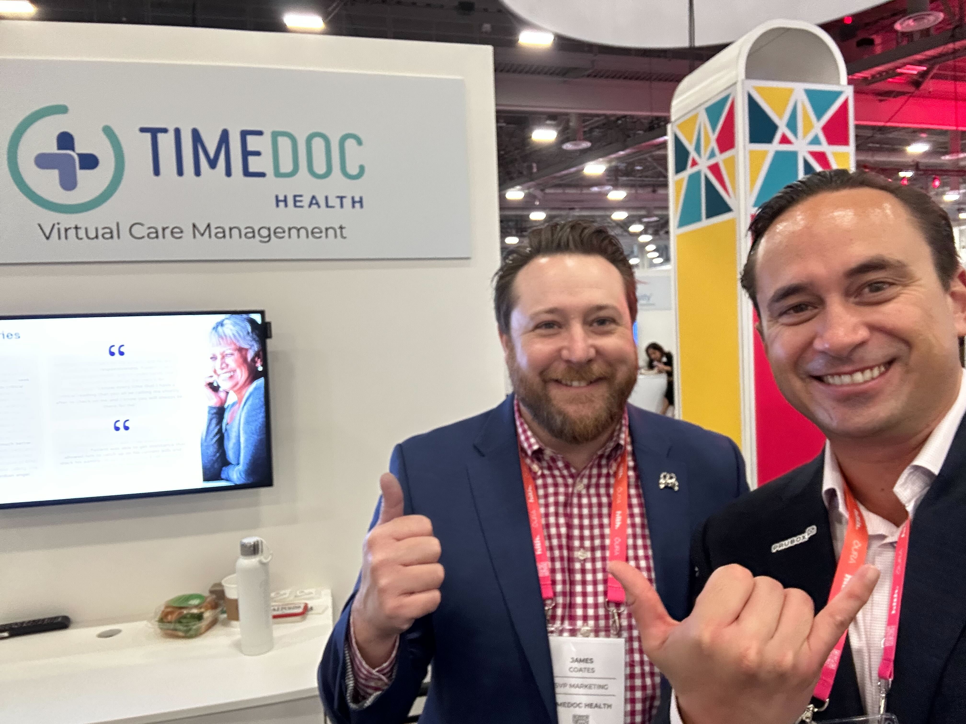 Nice to meet James Coates (SVP Marketing, TimeDoc Health) at their booth
