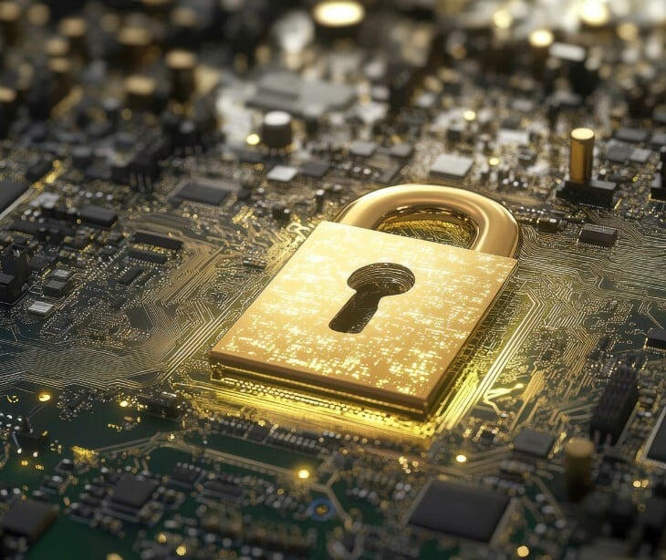 Image of yellow lock. 