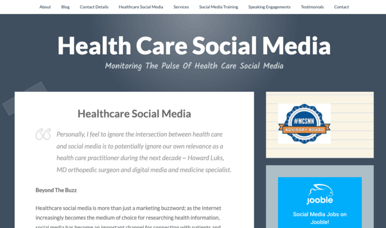 Health Care Social Media Monitor