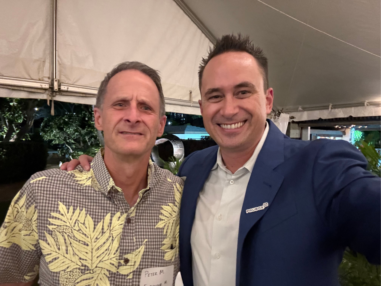 Catching up with Pete Miller (EIR, Endeavor Management), whom I hadn't seen in three years | Industry Dinner in Honolulu with Paubox and Malama Ola