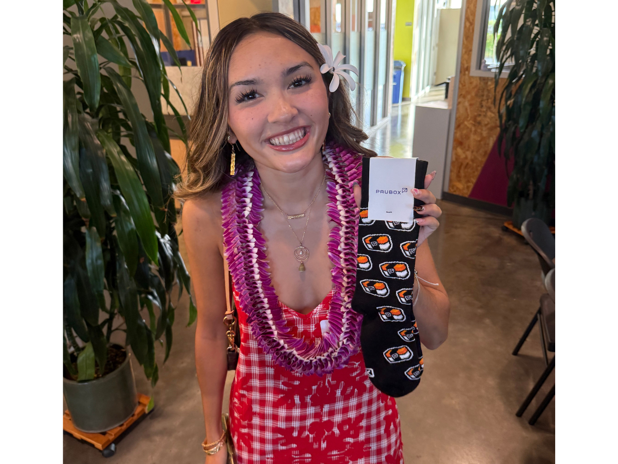 Scholarship panelist Gabbie Nakamatsu with the Paubox Pausox | Honolulu Tech Week 2025: Paubox Kahikina Scholarship Panel