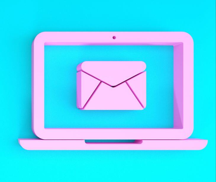 computer with email icon