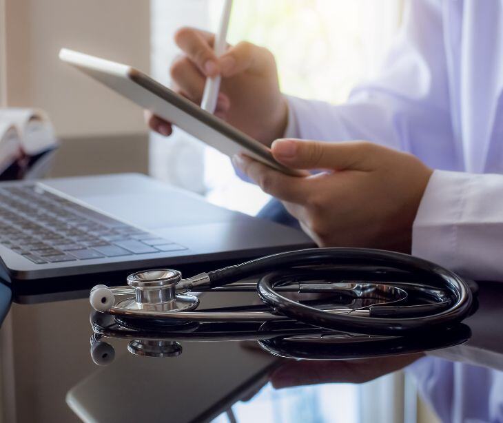 provider at computer