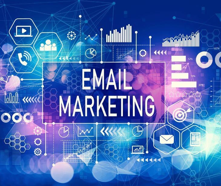graphic with text email marketing