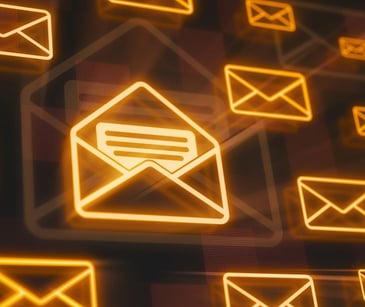 orange email icon envelopes