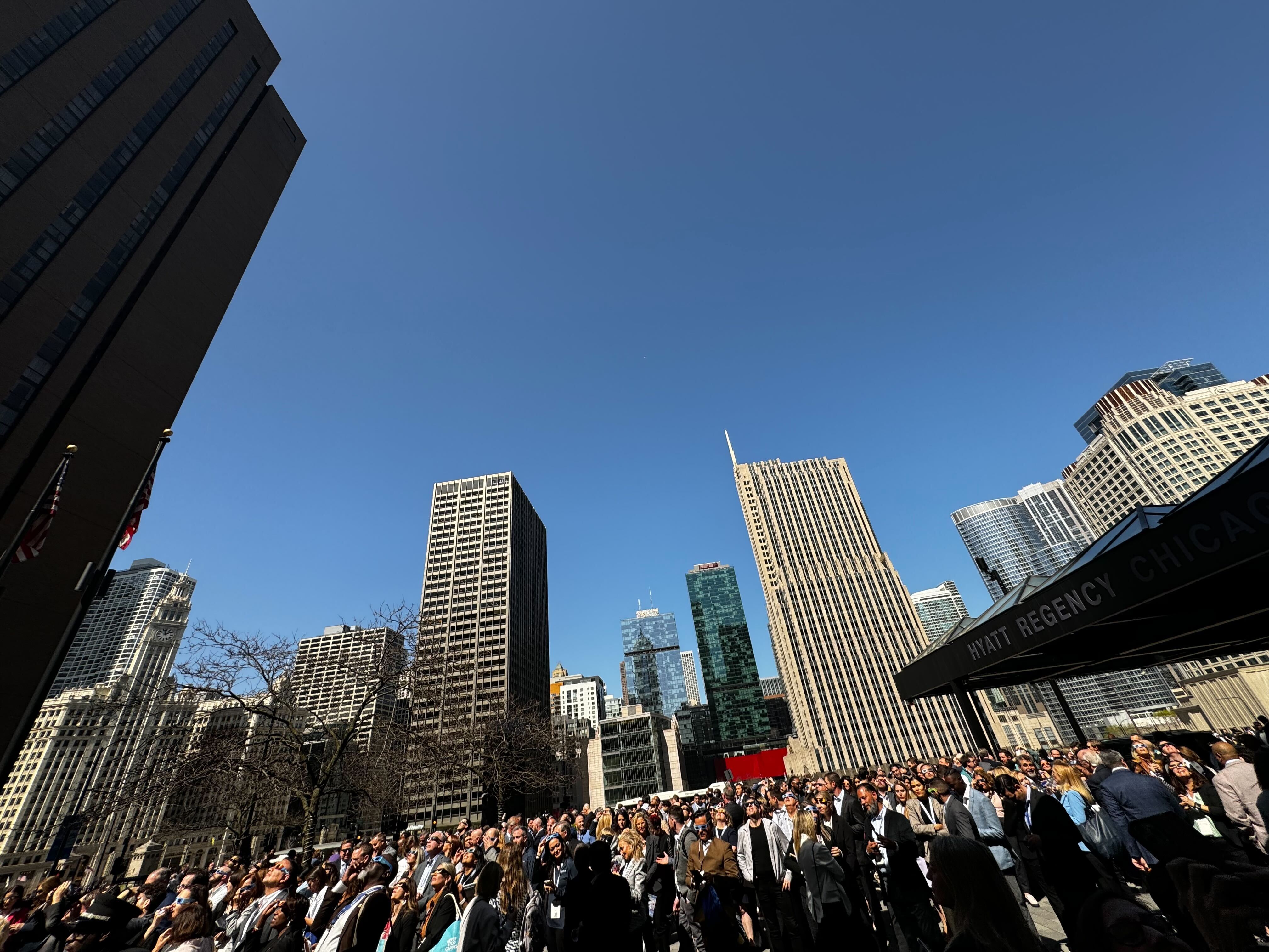 Beckers Annual Meeting viewing the eclipse