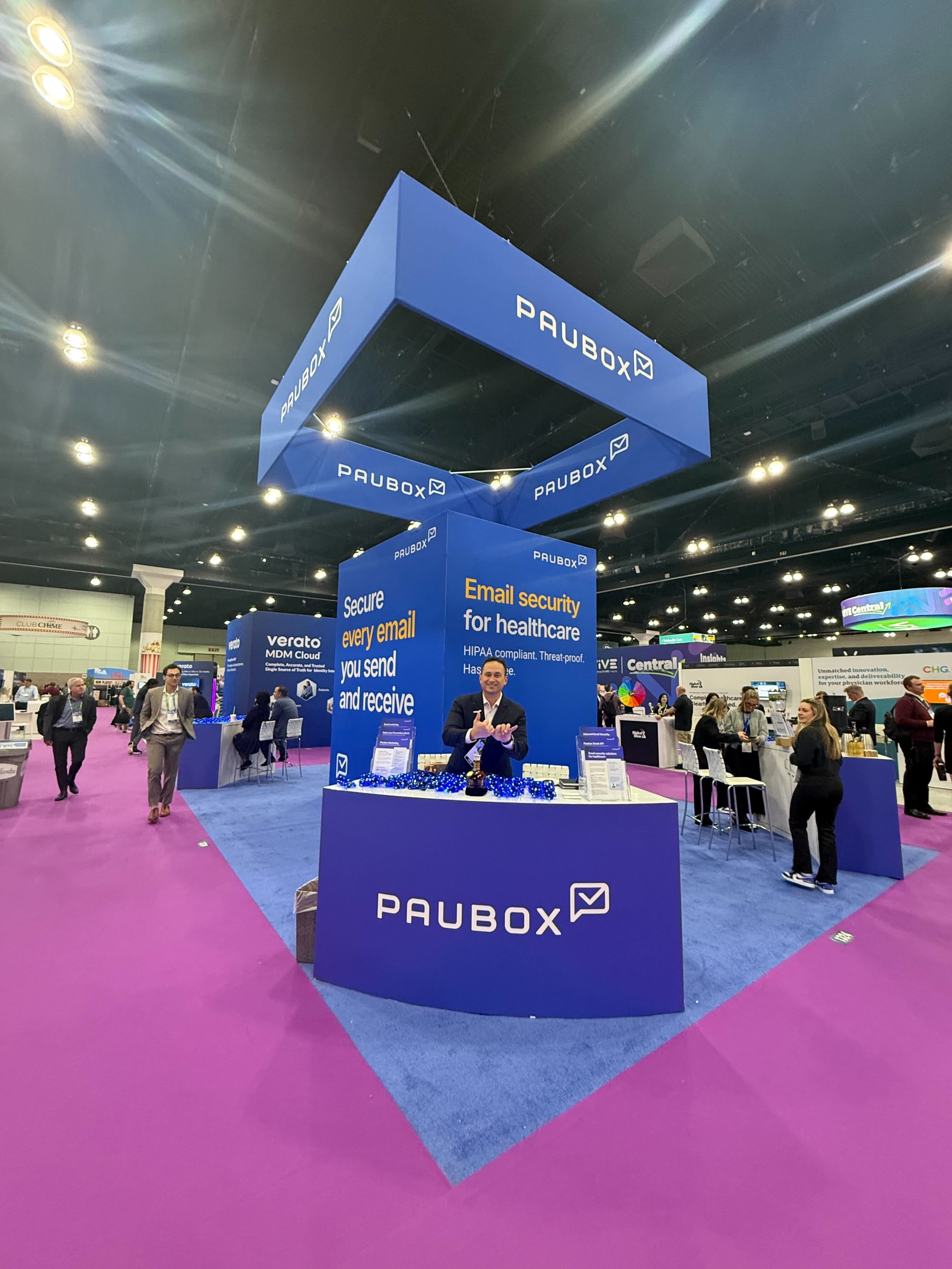 Paubox CEO Hoala Greevy at the Paubox Booth