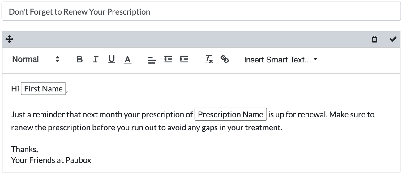 Paiboc Model Email Example Custom audience fields added to Paubox Marketing