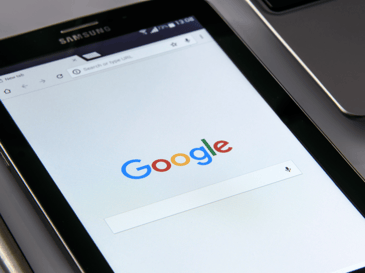 google logo on a tablet