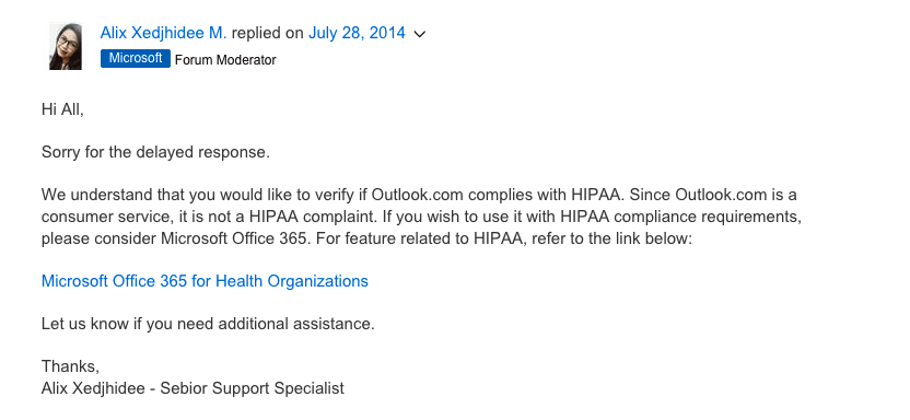 Is Hotmail HIPAA Compliant? - Paubox