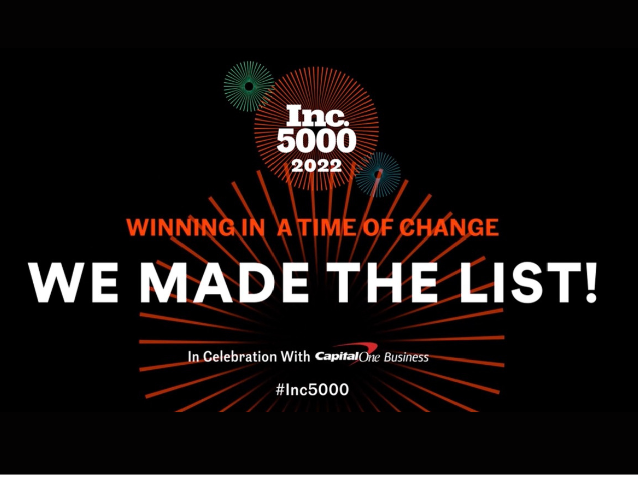 Paubox makes the Inc. 5000 annual list for the third year in a row - Inc. 5000 2022 Winning in a time of Change - We made the list! - In celebration with Capitol One Business #Inc5000