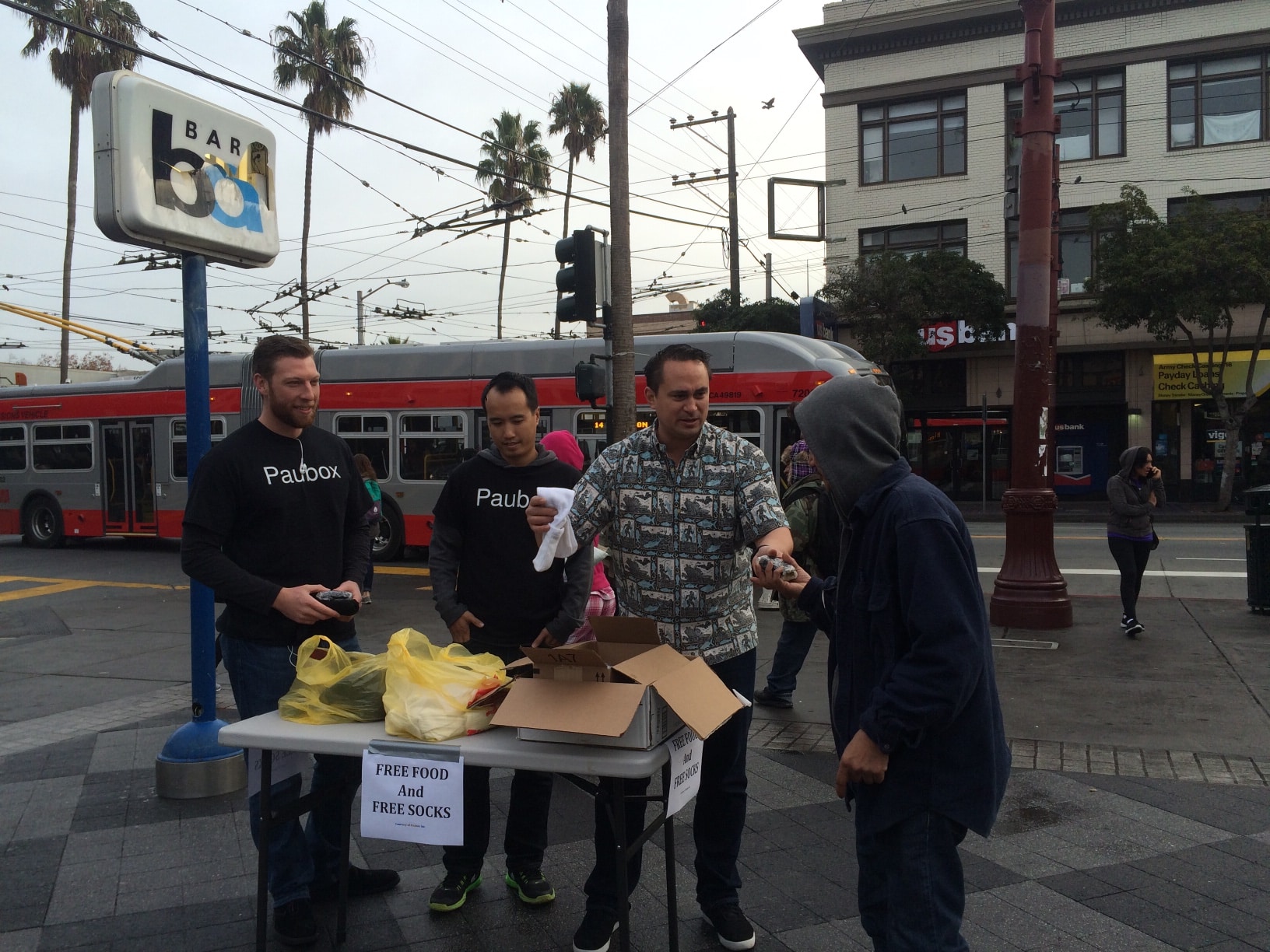 Mahalo to the Mission: 100 spam musubi and 100 pairs of socks