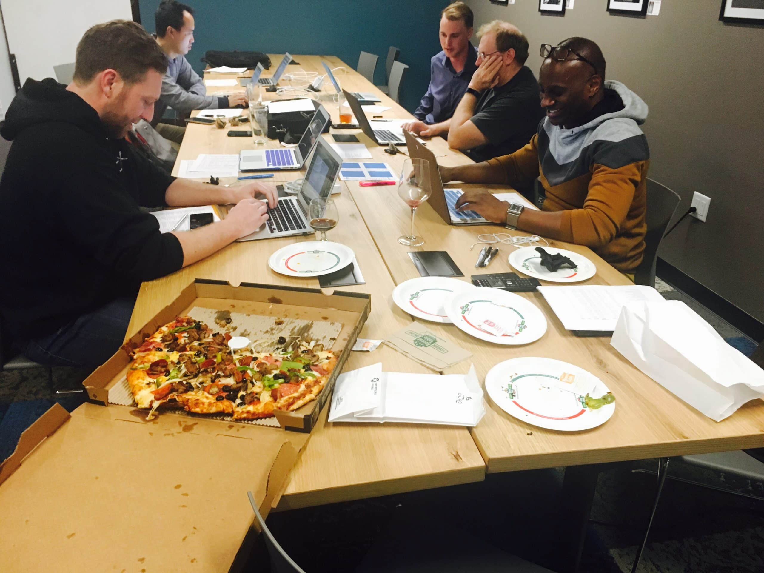 Our Paubox pizza party