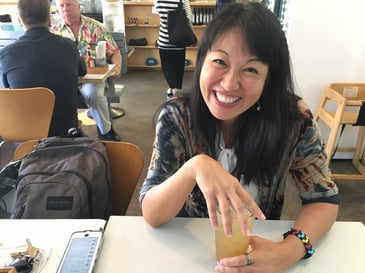 Afternoon coffee with Miki Tomita at Kaimuki Superette