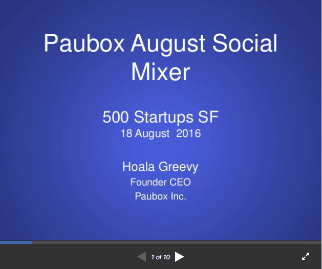 Paubox August Social Mixer at 500 Startups - Slideshare