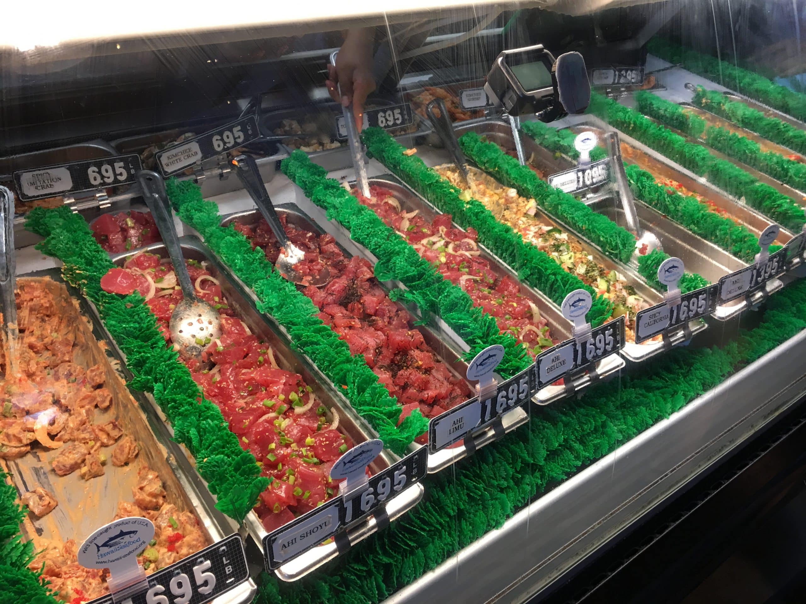 Impressive poke bowl selection at Nico's