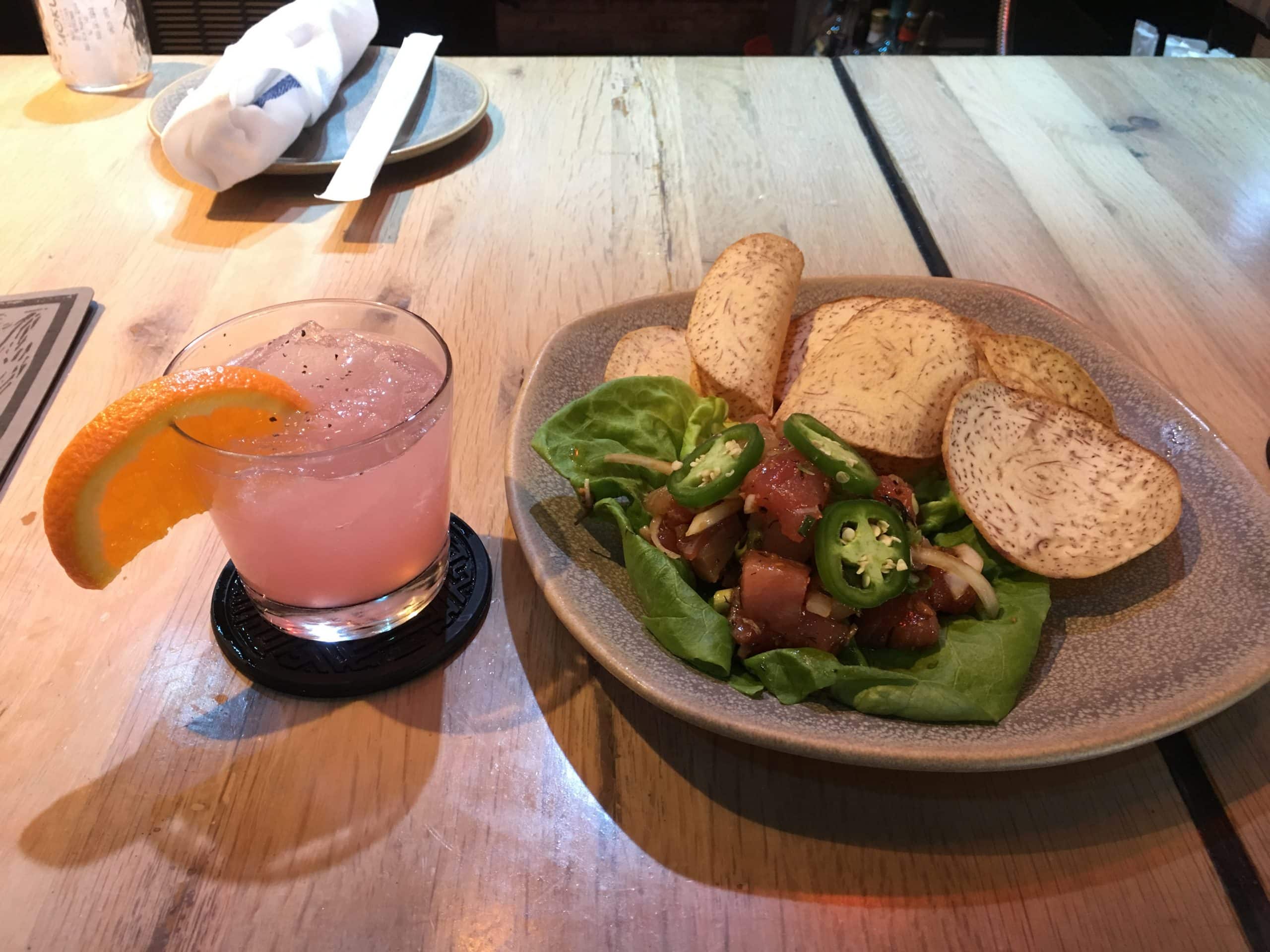 Ono poke and the Pauahi - Moku Kitchen