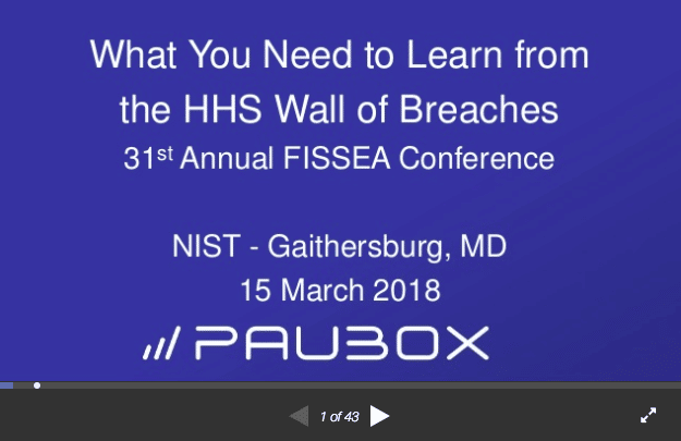Presenting at the 31st Annual FISSEA NIST Conference
