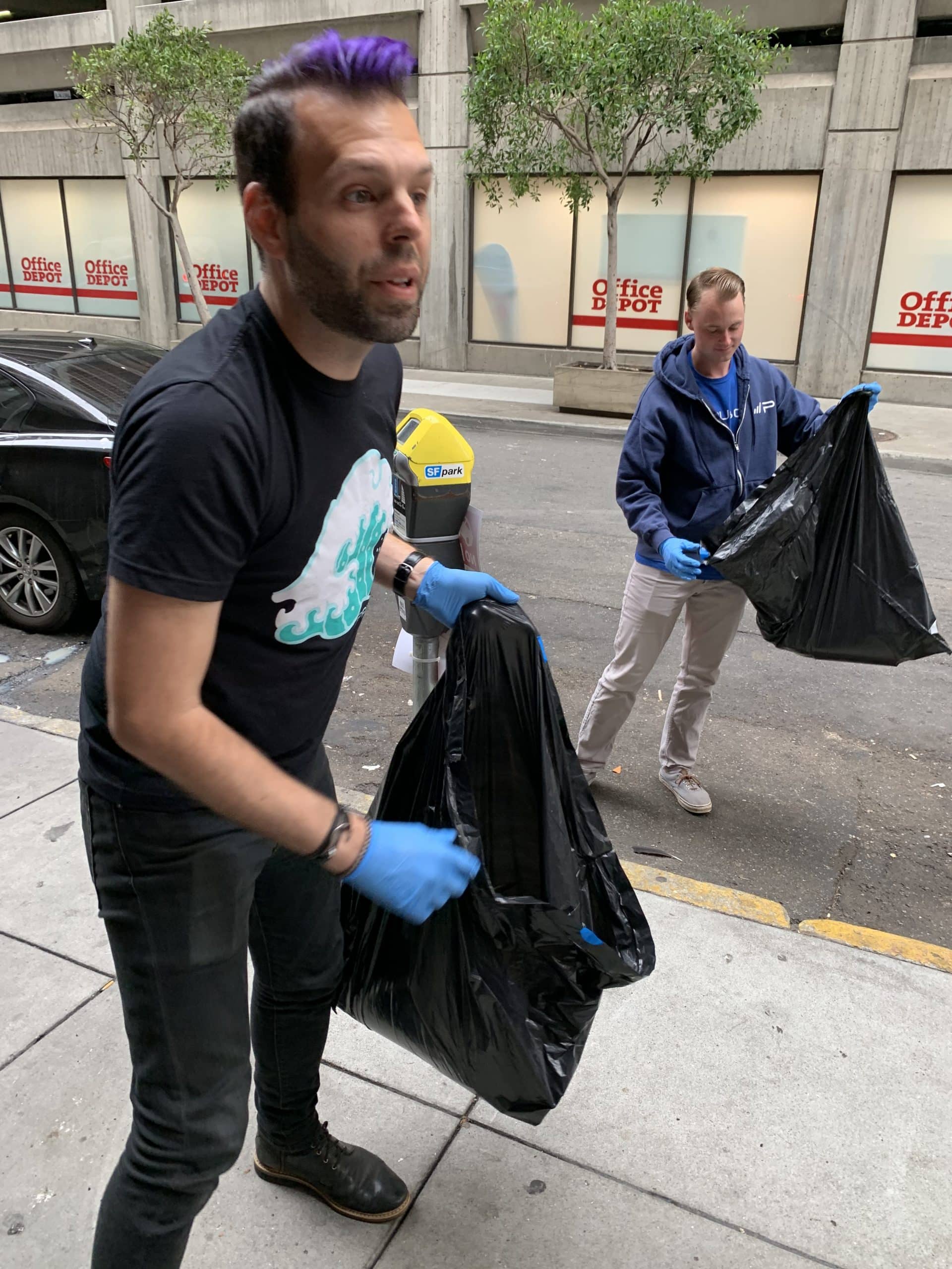 Paubox Community Service: Street Cleanup Around Our New Office - Justin Babb, Evan Fitzgerald