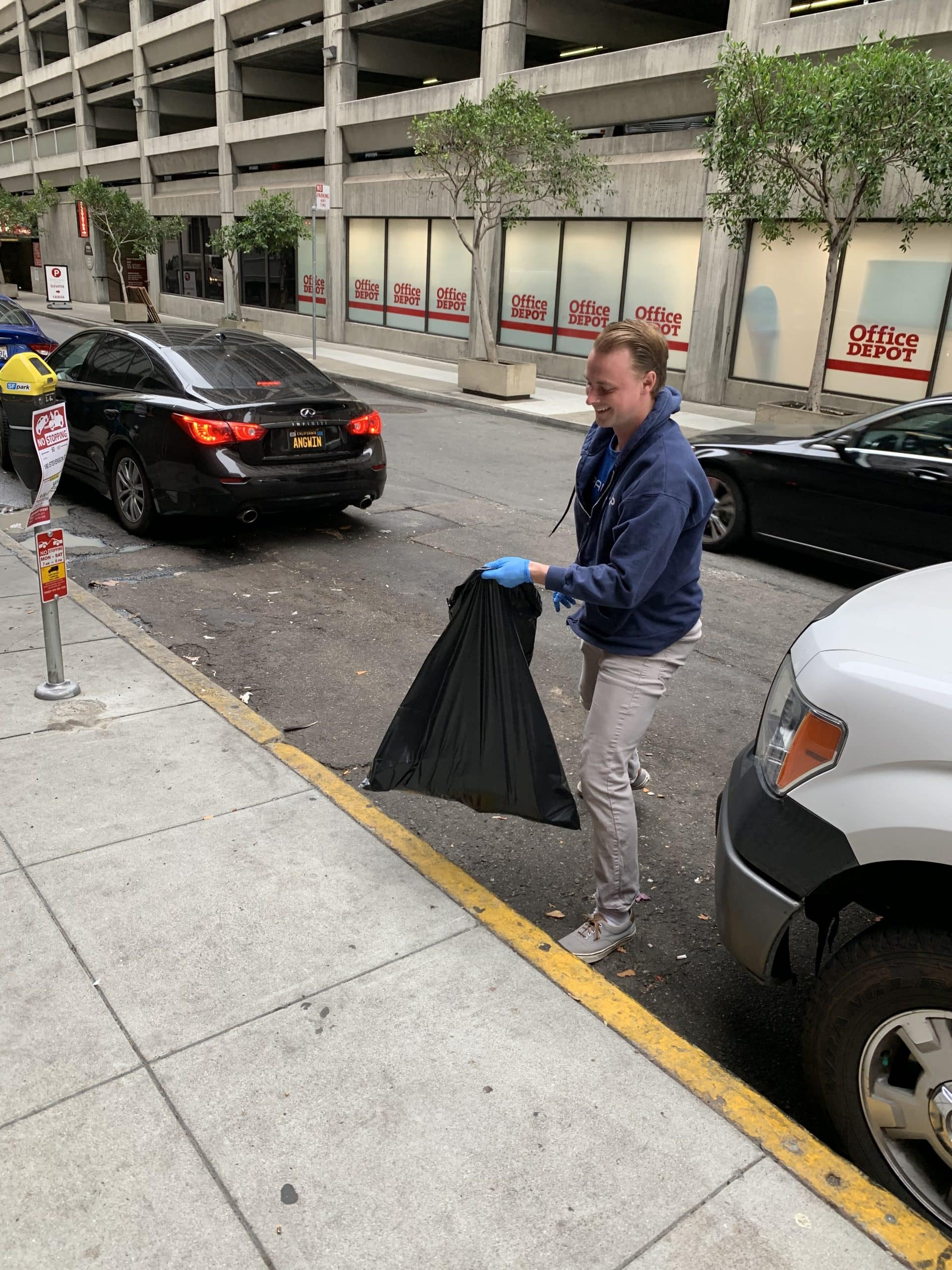 Paubox Community Service: Street Cleanup Around Our New Office - Evan Fitzgerald