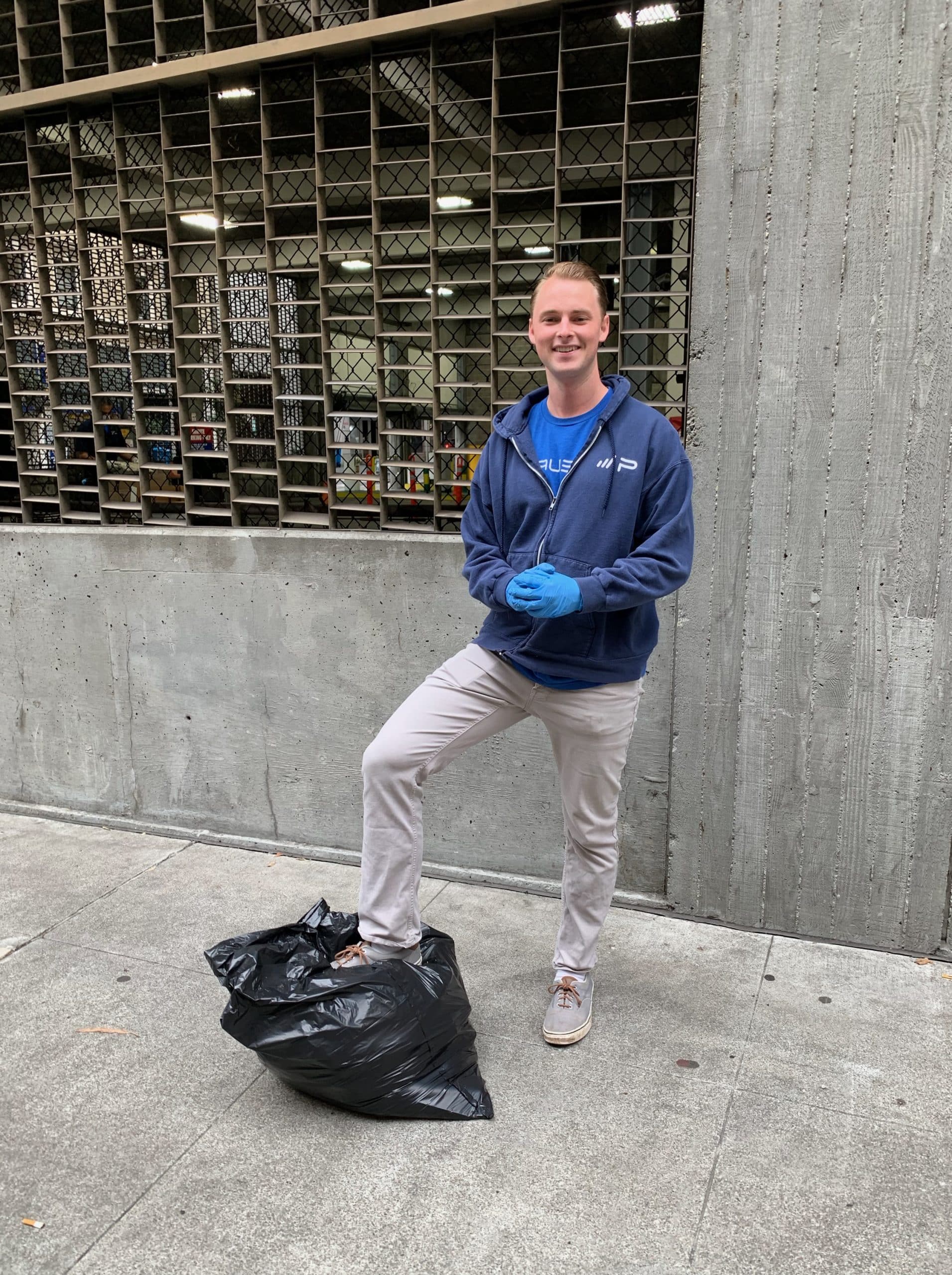 Paubox Community Service: Street Cleanup Around Our New Office - Evan Fitzgerald