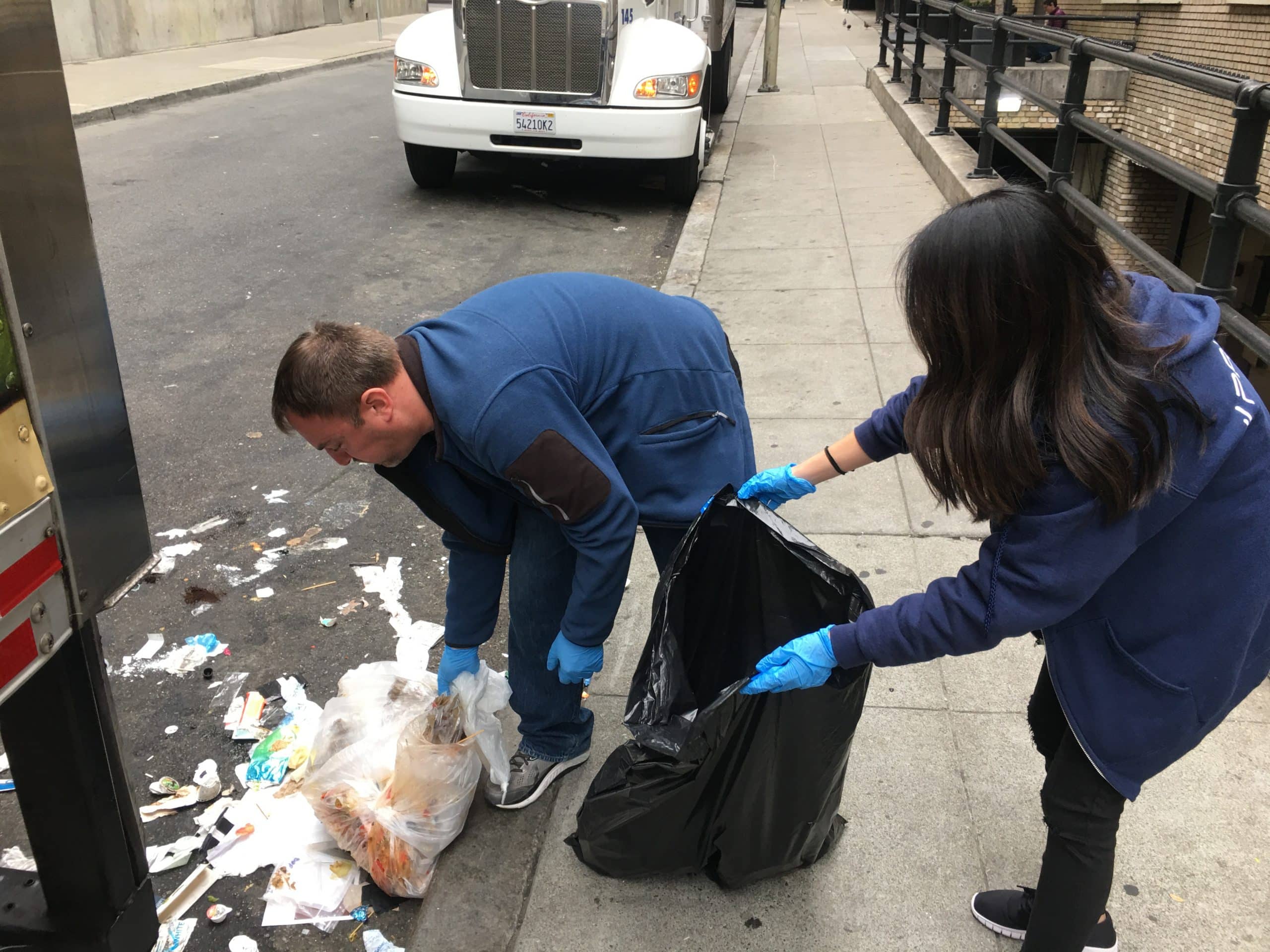 Paubox Community Service: Street Cleanup Around Our New Office - Robert Ogus, Lisa Mai